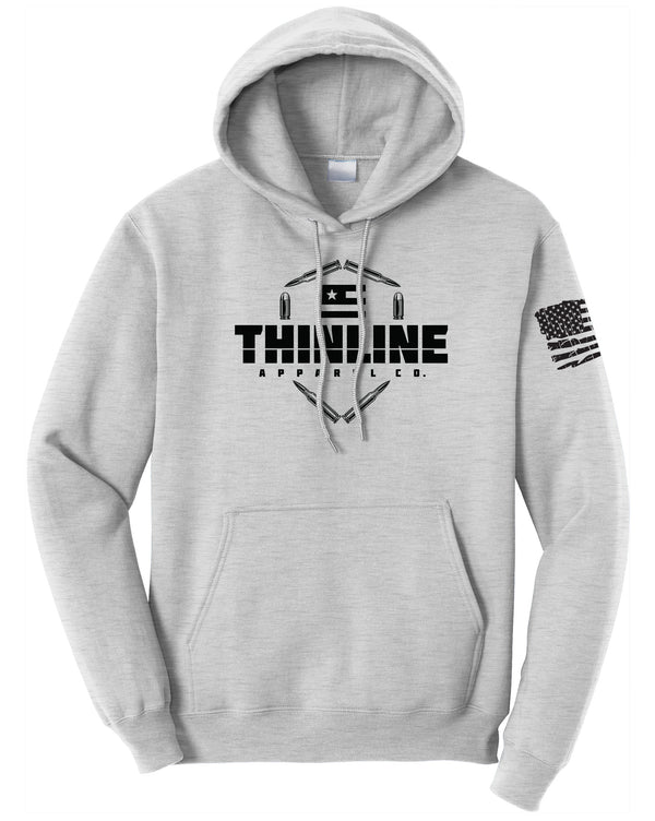 ThinLine Apparel Bullets Fleece Pullover Hooded Sweatshirt