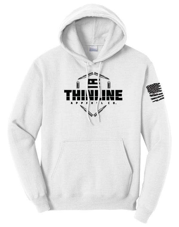 ThinLine Apparel Bullets Fleece Pullover Hooded Sweatshirt
