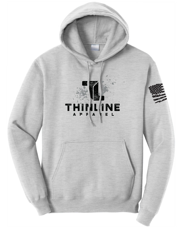 ThinLine Apparel Grunge Fleece Pullover Hooded Sweatshirt