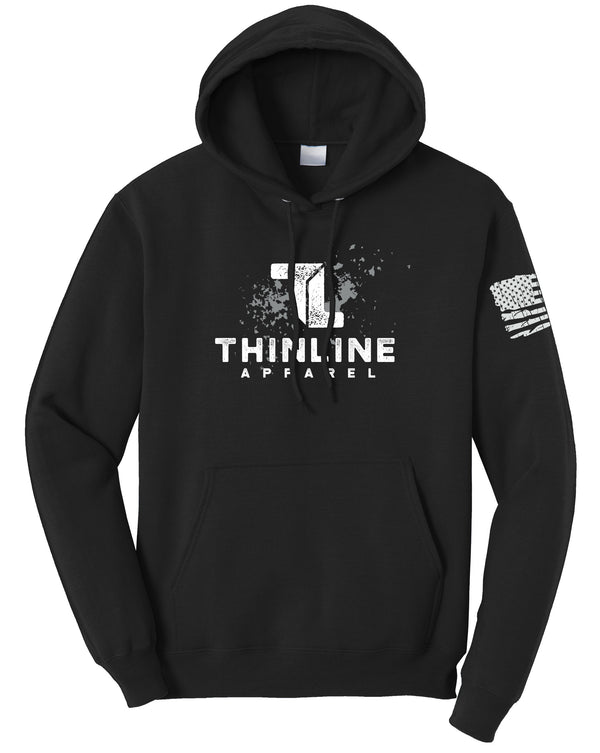 ThinLine Apparel Grunge Fleece Pullover Hooded Sweatshirt