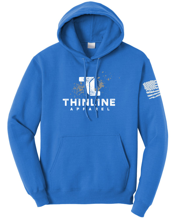 ThinLine Apparel Grunge Fleece Pullover Hooded Sweatshirt