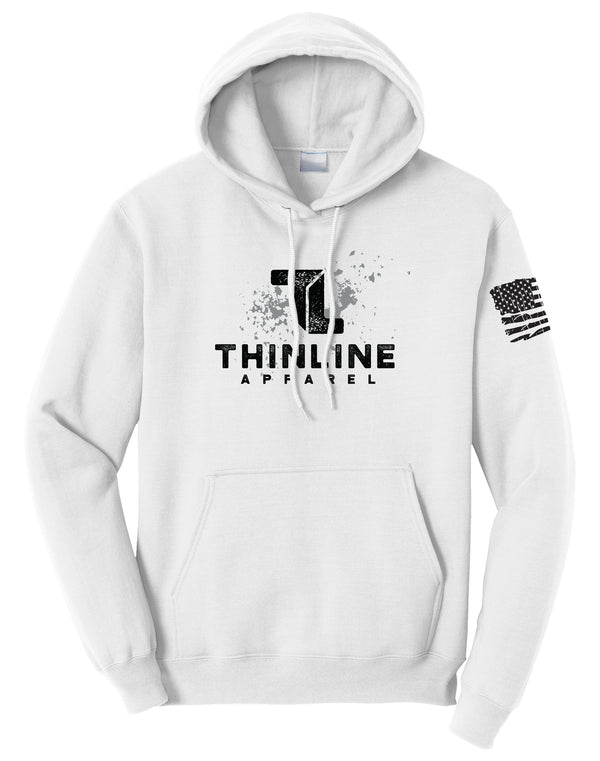 ThinLine Apparel Grunge Fleece Pullover Hooded Sweatshirt
