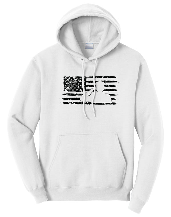 Veteran Salute Flag Fleece Pullover Hooded Sweatshirt