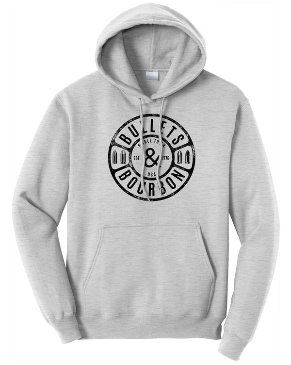 Bullets & Bourbon Fleece Pullover Hooded Sweatshirt