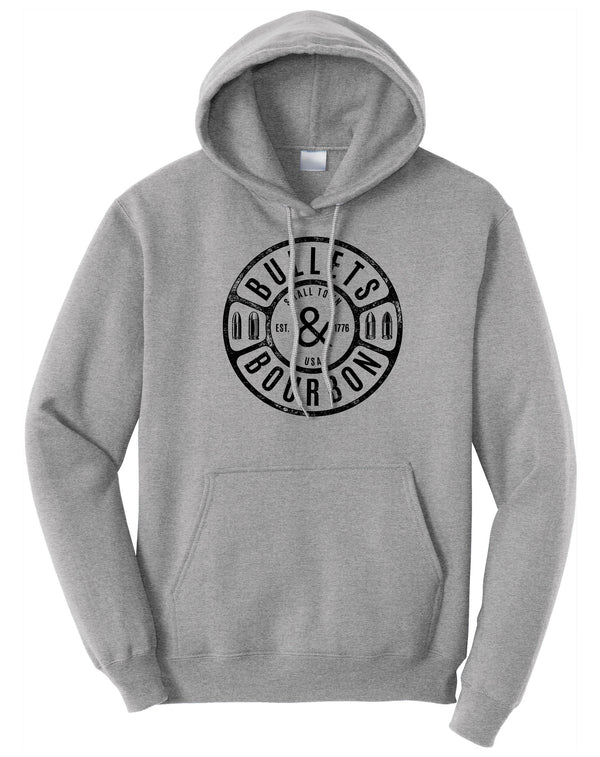 Bullets & Bourbon Fleece Pullover Hooded Sweatshirt