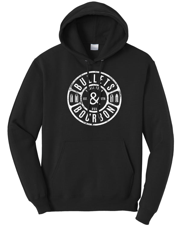 Bullets & Bourbon Fleece Pullover Hooded Sweatshirt