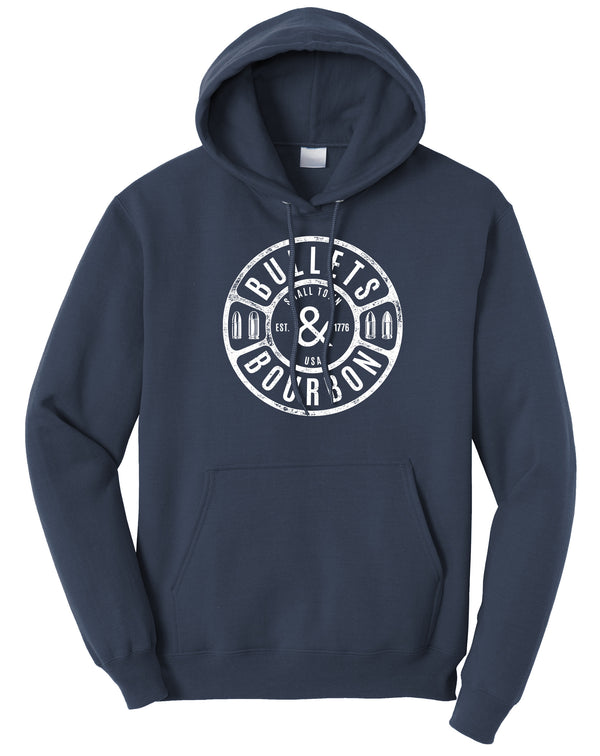 Bullets & Bourbon Fleece Pullover Hooded Sweatshirt