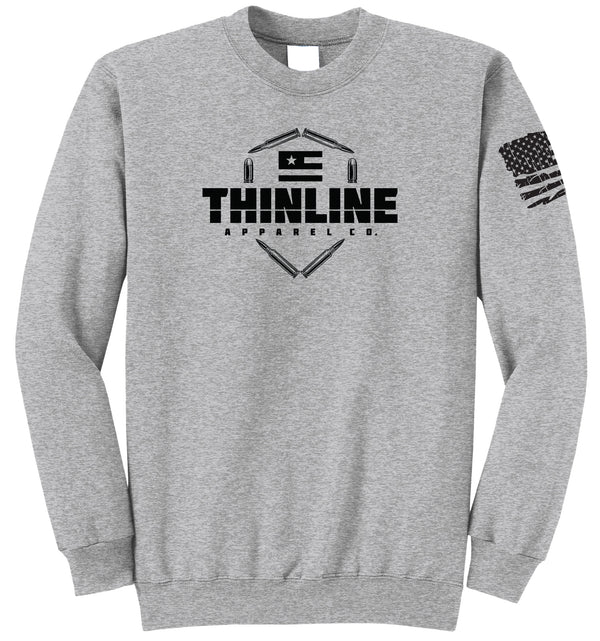 ThinLine Apparel Bullets Fleece Crewneck Sweatshirt
