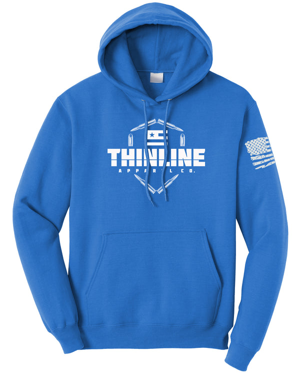 ThinLine Apparel Bullets Fleece Pullover Hooded Sweatshirt