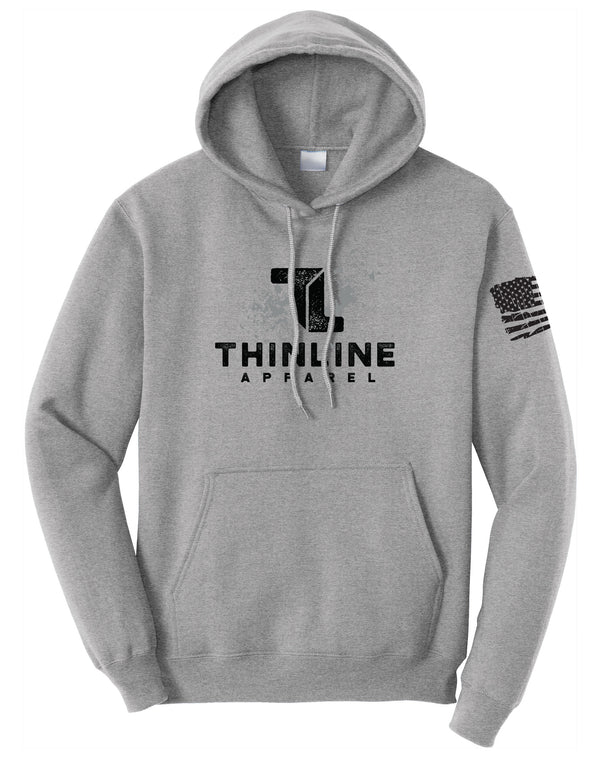 ThinLine Apparel Grunge Fleece Pullover Hooded Sweatshirt