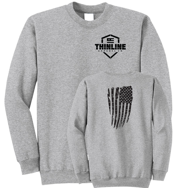 Thinline Apparel Flag Fleece Crewneck Sweatshirt