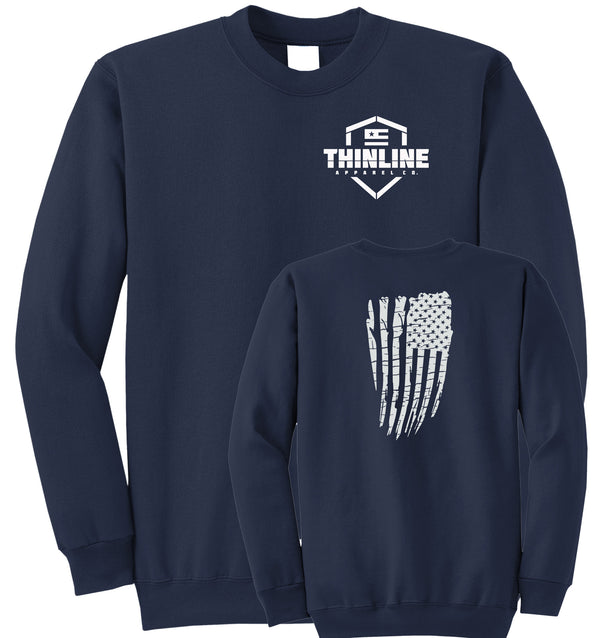 Thinline Apparel Flag Fleece Crewneck Sweatshirt
