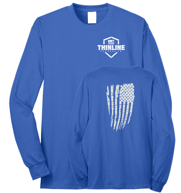 Thinline Apparel Flag Long Sleeve T-Shirt